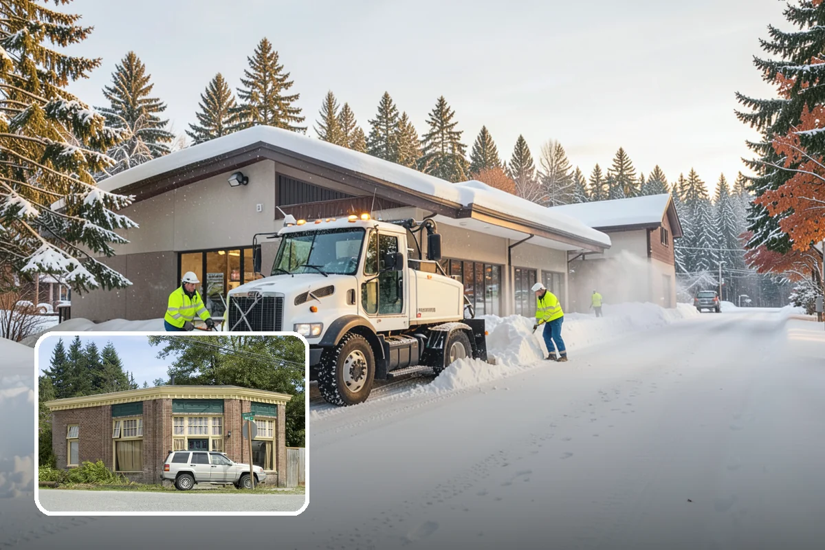 Parking Lot Ice Removal in Hamilton, Skagit County, WA - Clears layered ice deicer cannot lift