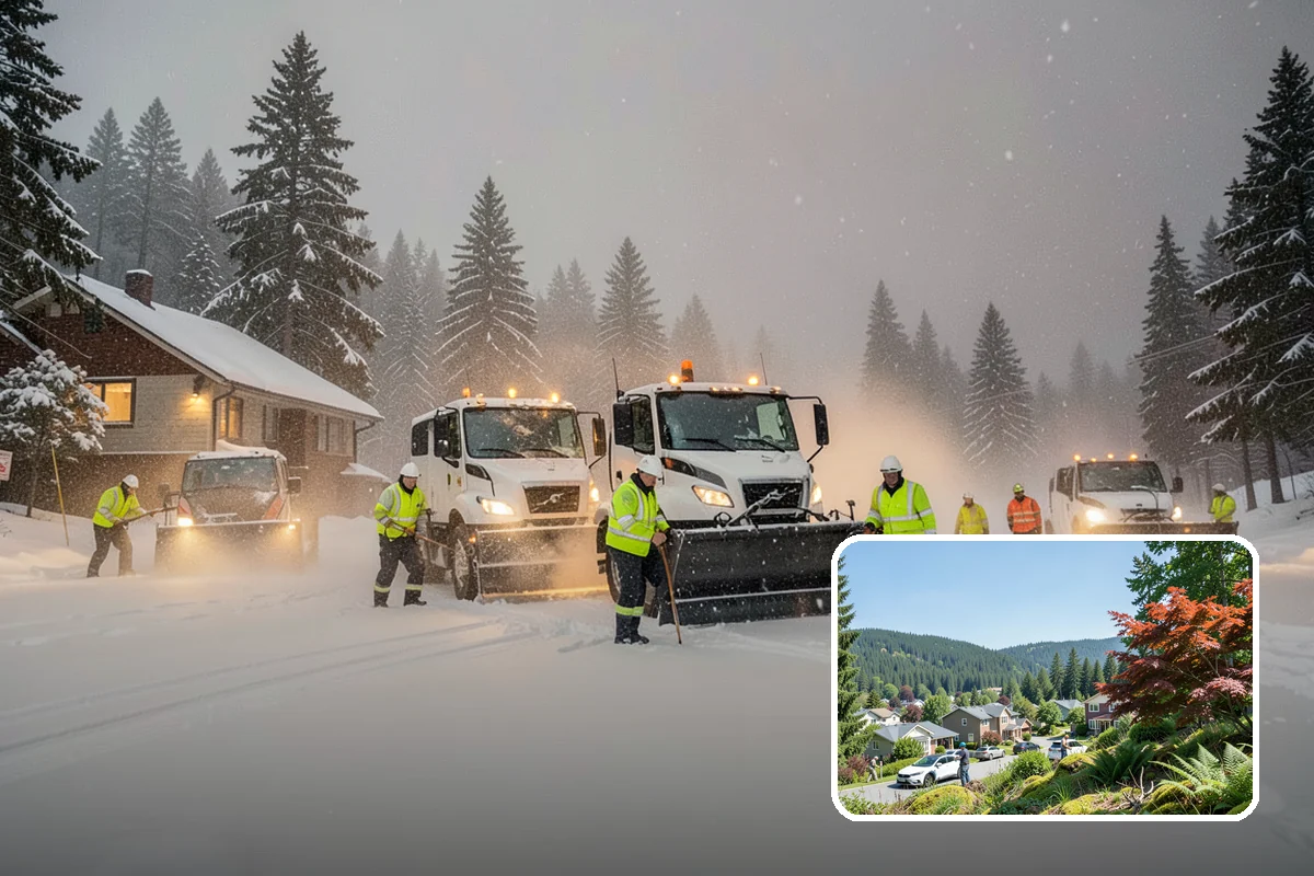 Parking Lot Ice Removal in Index, Snohomish County, WA - Clears layered ice deicer cannot lift