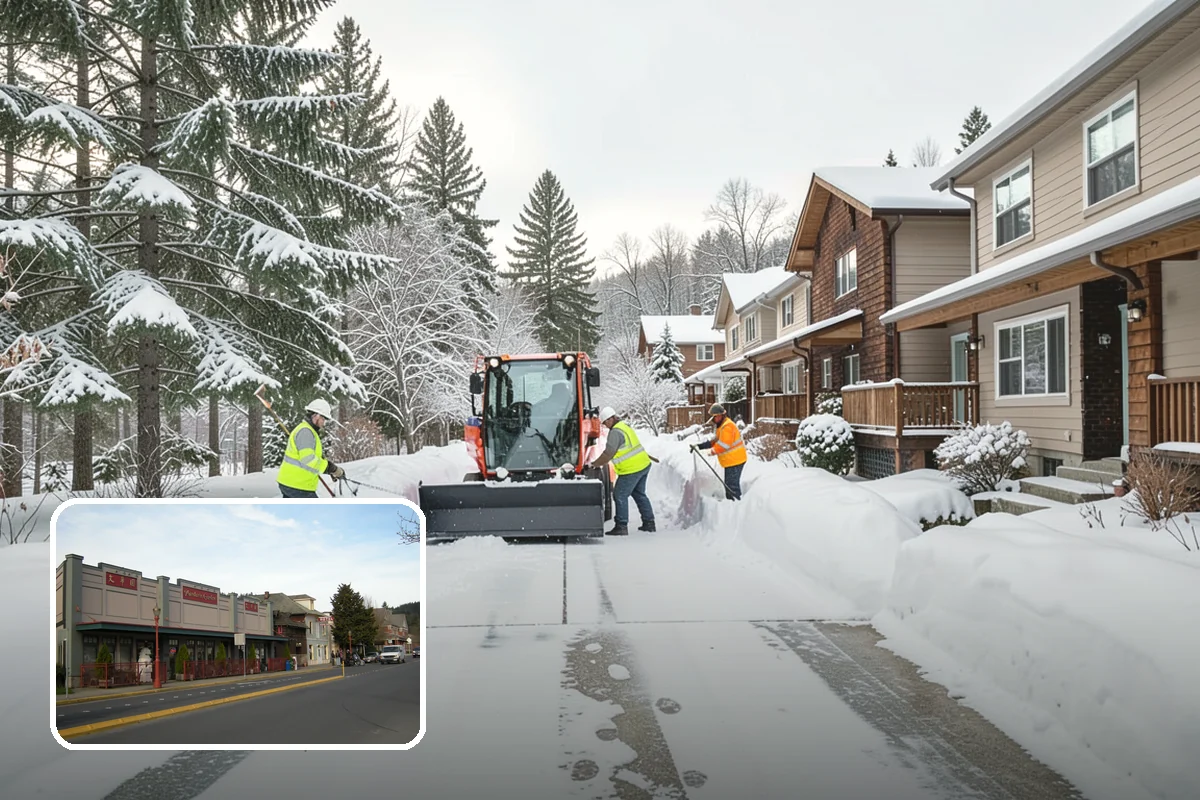 Parking Lot Ice Removal in Issaquah, King County, WA - Clears layered ice deicer cannot lift