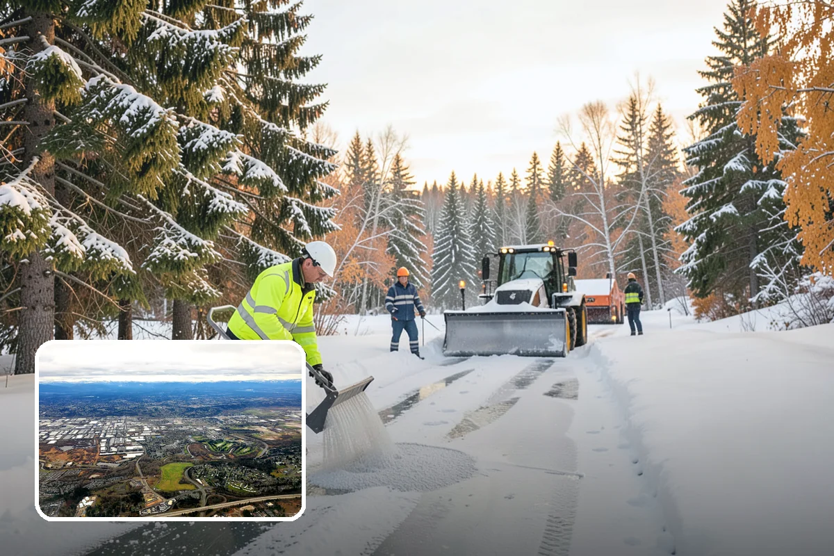 Parking Lot Ice Removal in Kent, King County, WA - Clears layered ice deicer cannot lift
