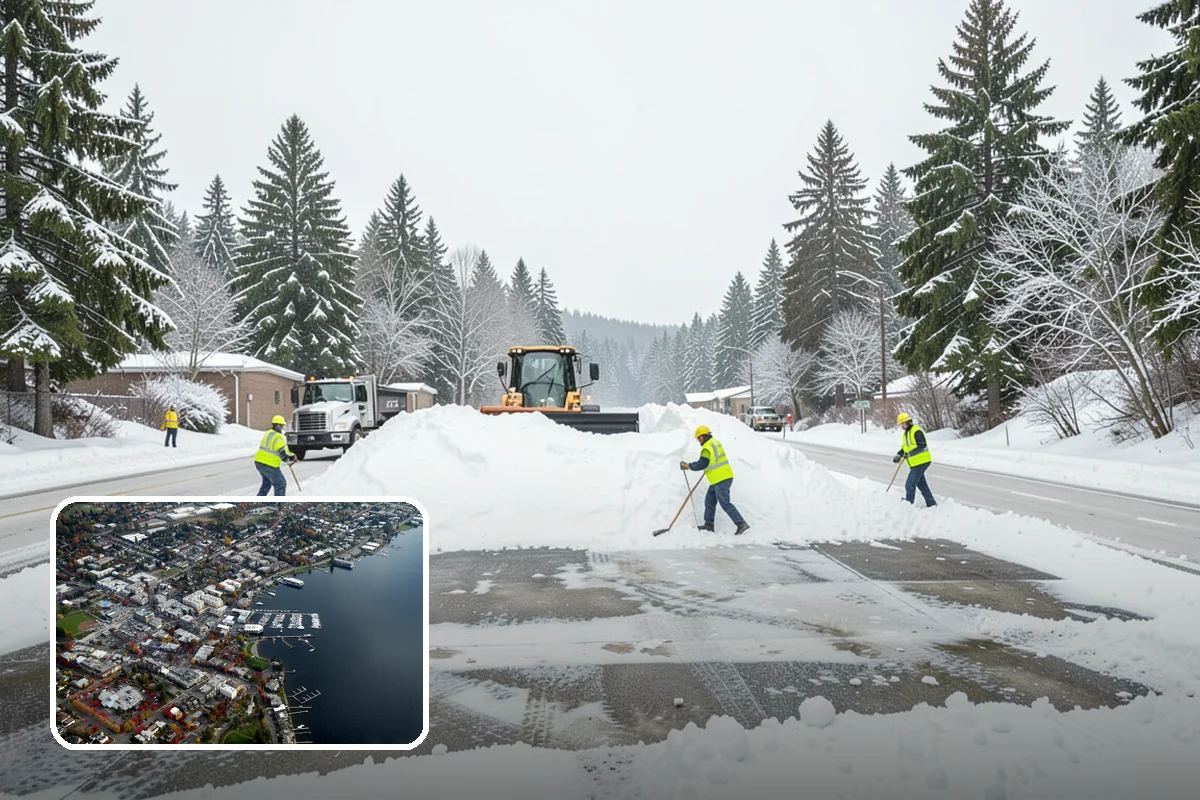 Parking Lot Ice Removal in Kirkland, King County, WA - Clears layered ice deicer cannot lift