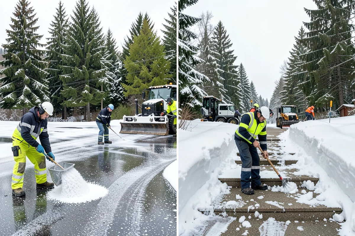 Parking Lot Ice Removal in Lakewood, Pierce County, WA - We locate bonded ice from thaw-and-refreeze cycles