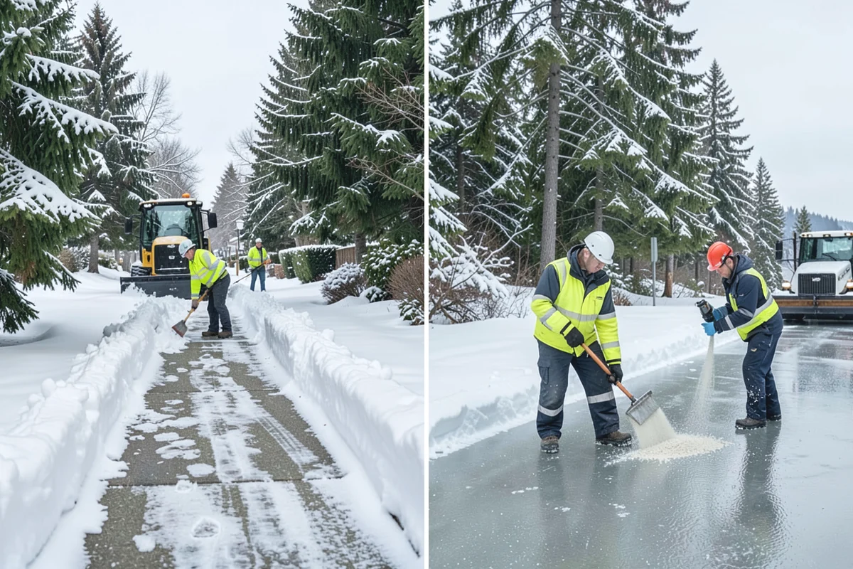 Parking Lot Ice Removal in Marysville, Snohomish County, WA - We locate bonded ice from thaw-and-refreeze cycles