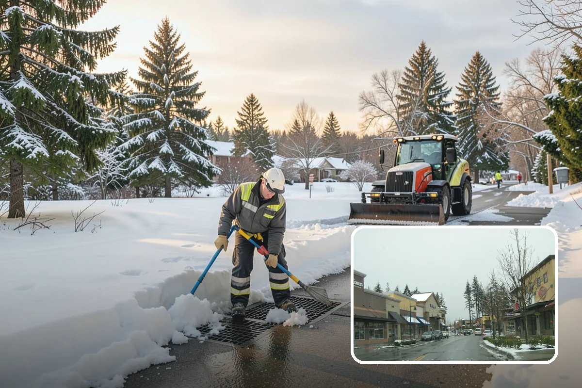 Parking Lot Ice Removal in Mill Creek, Snohomish County, WA - Clears layered ice deicer cannot lift