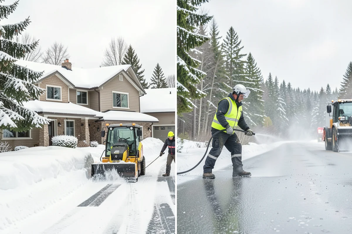 Parking Lot Ice Removal in Monroe, Snohomish County, WA - We locate bonded ice from thaw-and-refreeze cycles
