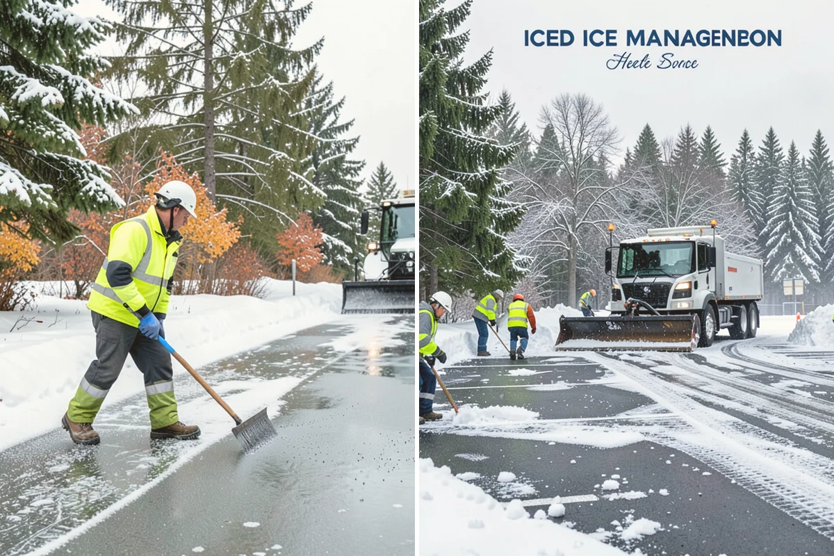 Parking Lot Ice Removal in Mount Vernon, Skagit County, WA - We locate bonded ice from thaw-and-refreeze cycles