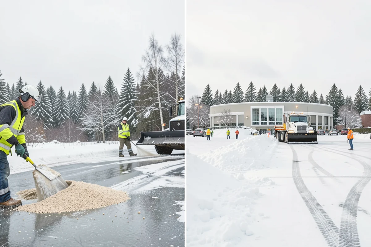 Parking Lot Ice Removal in Mukilteo, Snohomish County, WA - We locate bonded ice from thaw-and-refreeze cycles