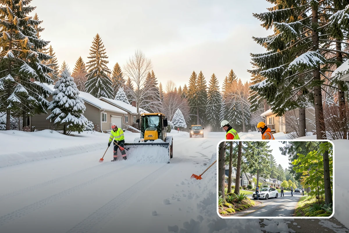 Parking Lot Ice Removal in Normandy Park, King County, WA - Clears layered ice deicer cannot lift