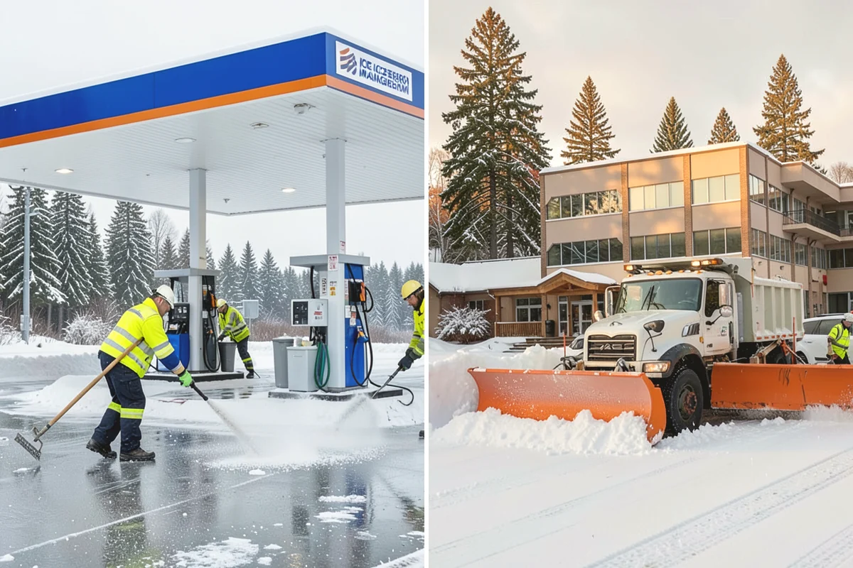 Parking Lot Ice Removal in North Bend, King County, WA - We locate bonded ice from thaw-and-refreeze cycles