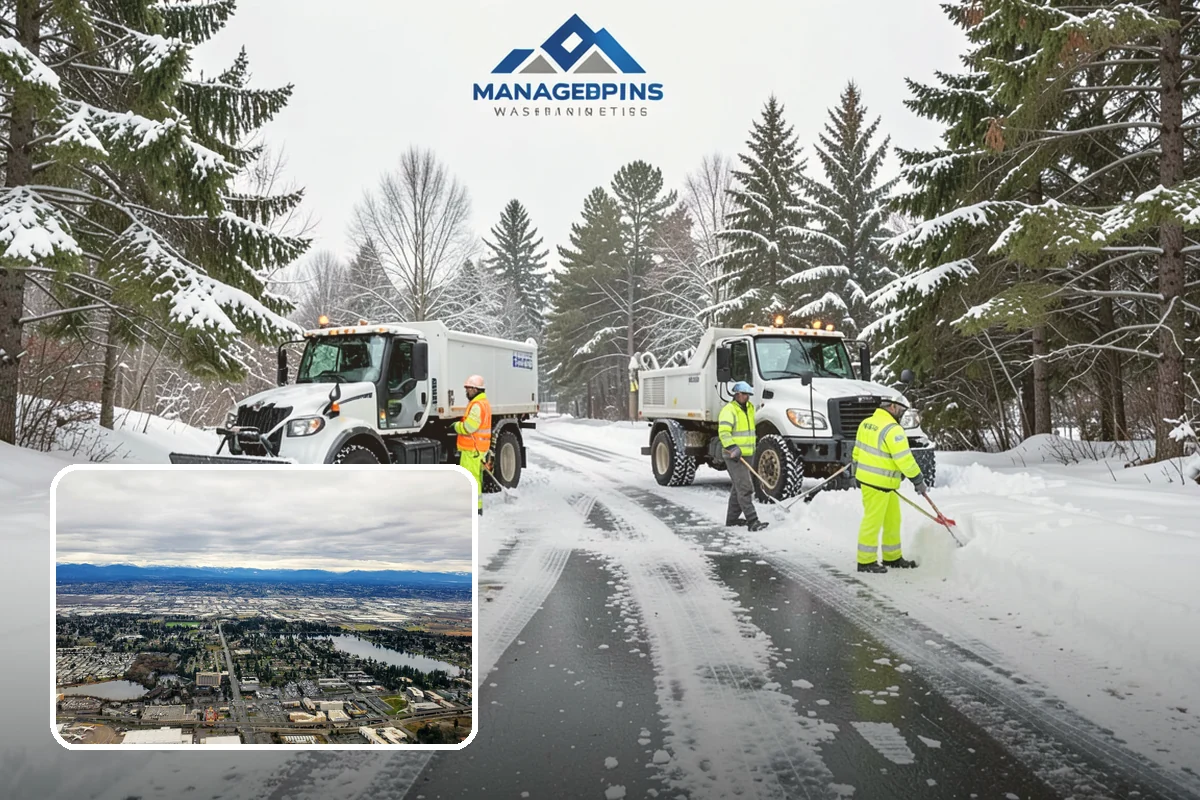 Parking Lot Ice Removal in SeaTac, King County, WA - Clears layered ice deicer cannot lift