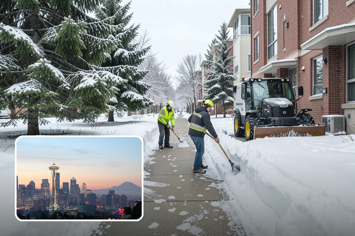 Parking Lot Ice Removal in Seattle, King County, WA - Clears layered ice deicer cannot lift