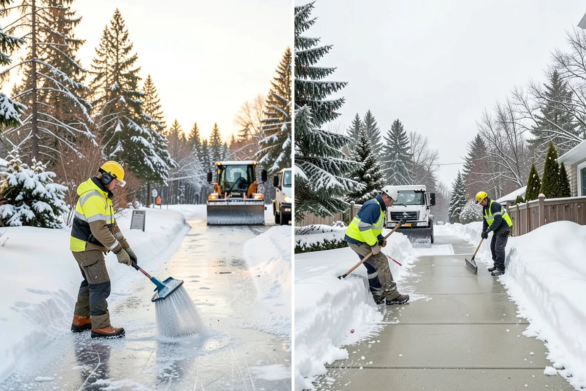 Parking Lot Ice Removal in Snoqualmie, King County, WA - We locate bonded ice from thaw-and-refreeze cycles