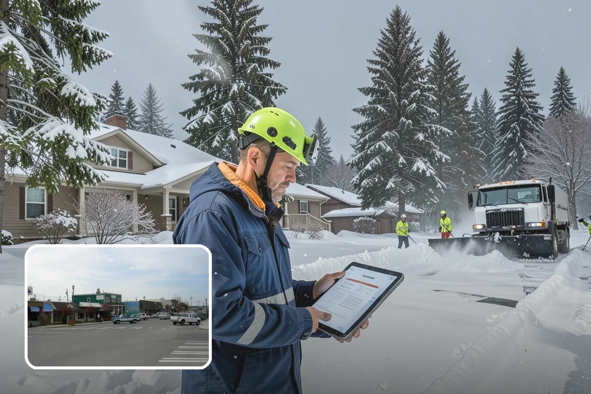 Parking Lot Ice Removal in Stanwood, Snohomish County, WA - Clears layered ice deicer cannot lift