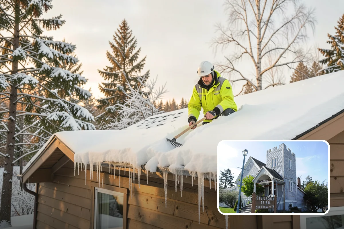 Parking Lot Ice Removal in Steilacoom, Pierce County, WA - Clears layered ice deicer cannot lift