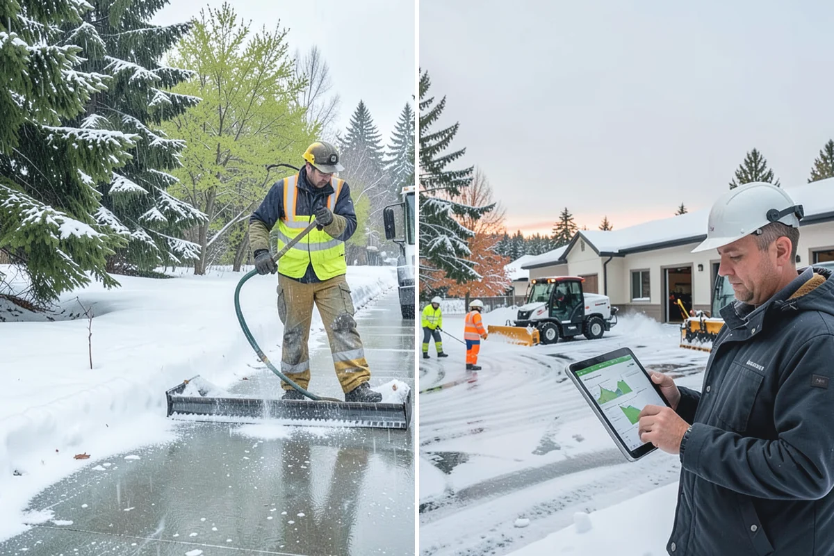Parking Lot Ice Removal in Sumner, Pierce County, WA - We locate bonded ice from thaw-and-refreeze cycles