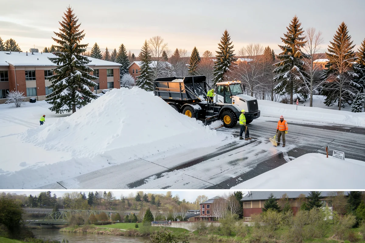 Parking Lot Ice Removal in Tukwila, King County, WA - Ice removal spikes during freeze-thaw stretches from midwinter into early spring.
