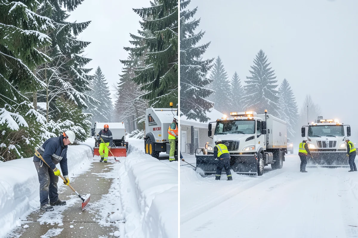Parking Lot Ice Removal in Wilkeson, Pierce County, WA - We locate bonded ice from thaw-and-refreeze cycles