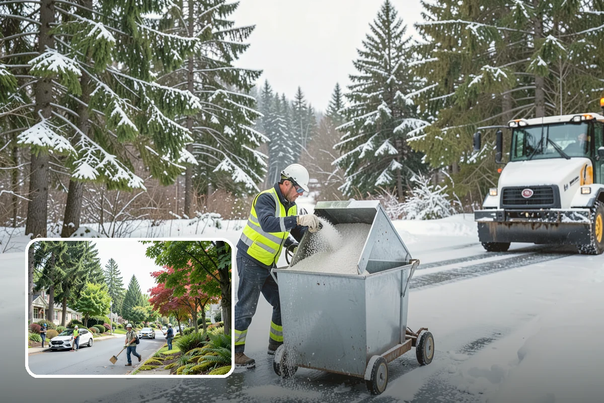 Parking Lot Maintenance in Beaux Arts Village, King County, WA - One plan covering all winter services