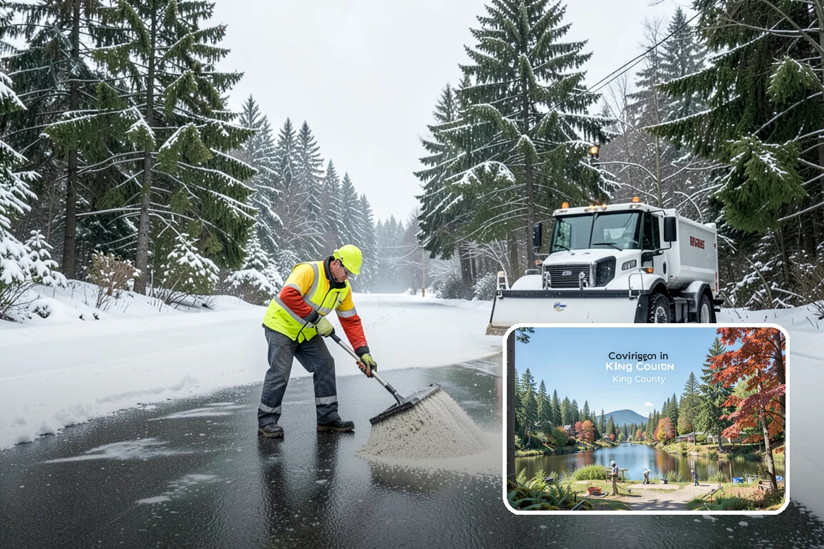 Parking Lot Maintenance in Covington, King County, WA - One plan covering all winter services