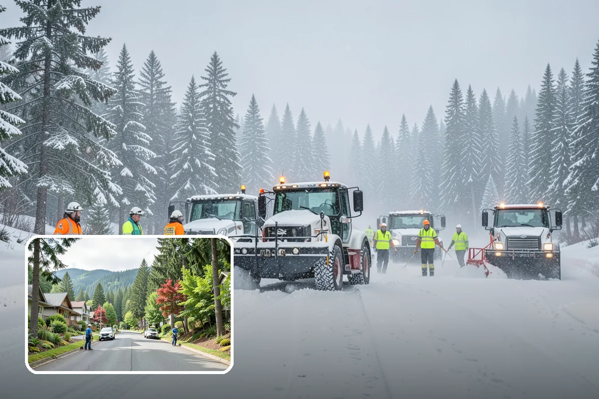 Parking Lot Maintenance in Darrington, Snohomish County, WA - One plan covering all winter services