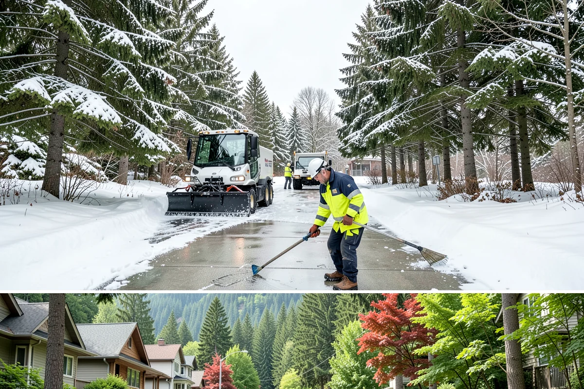 Parking Lot Maintenance in Darrington, Snohomish County, WA - Maintenance agreements run the full season, typically November through March.