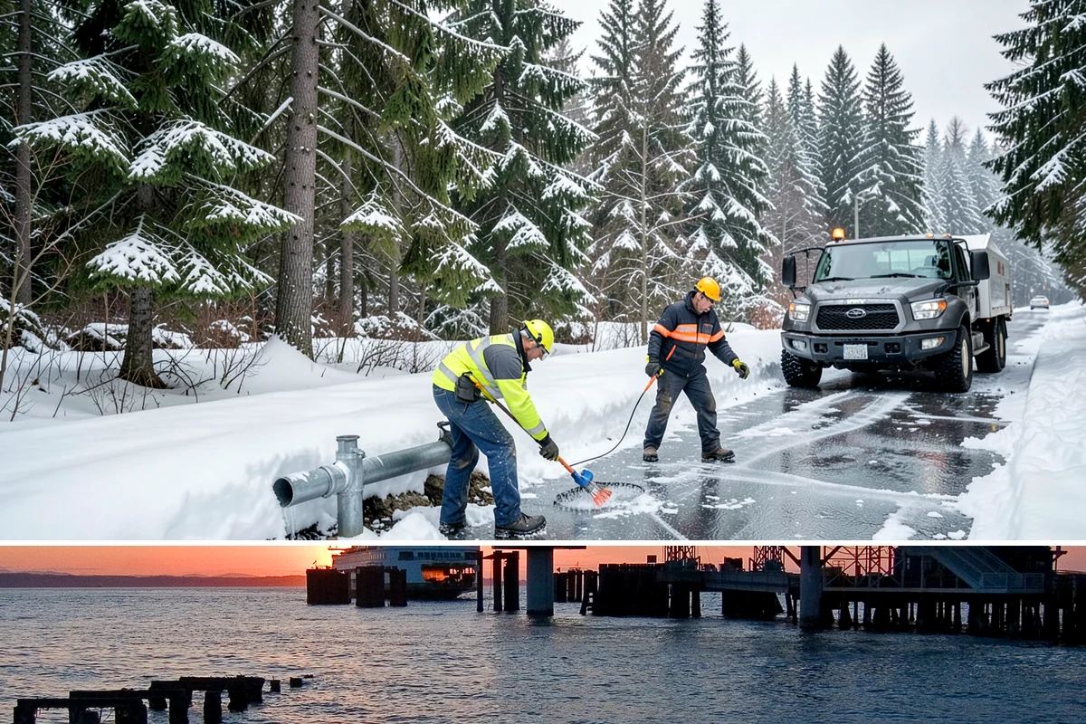 Parking Lot Maintenance in Edmonds, Snohomish County, WA - Maintenance agreements run the full season, typically November through March.