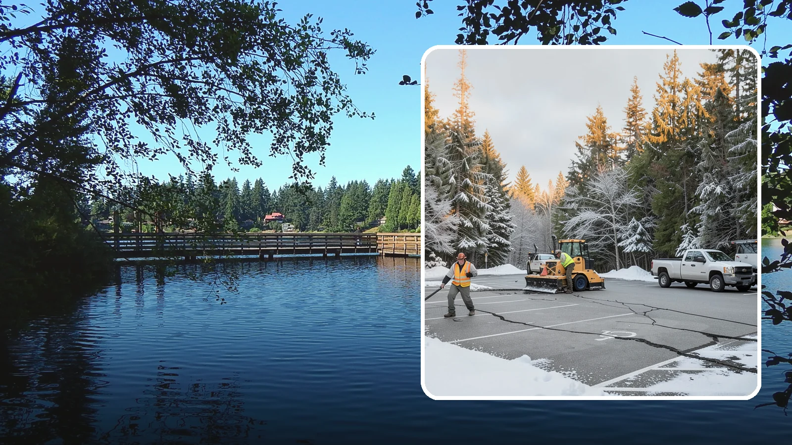 Parking Lot Maintenance in Federal Way, King County, WA - We provide season-long parking lot upkeep that keeps your surface safe through every Western Washington winter event.