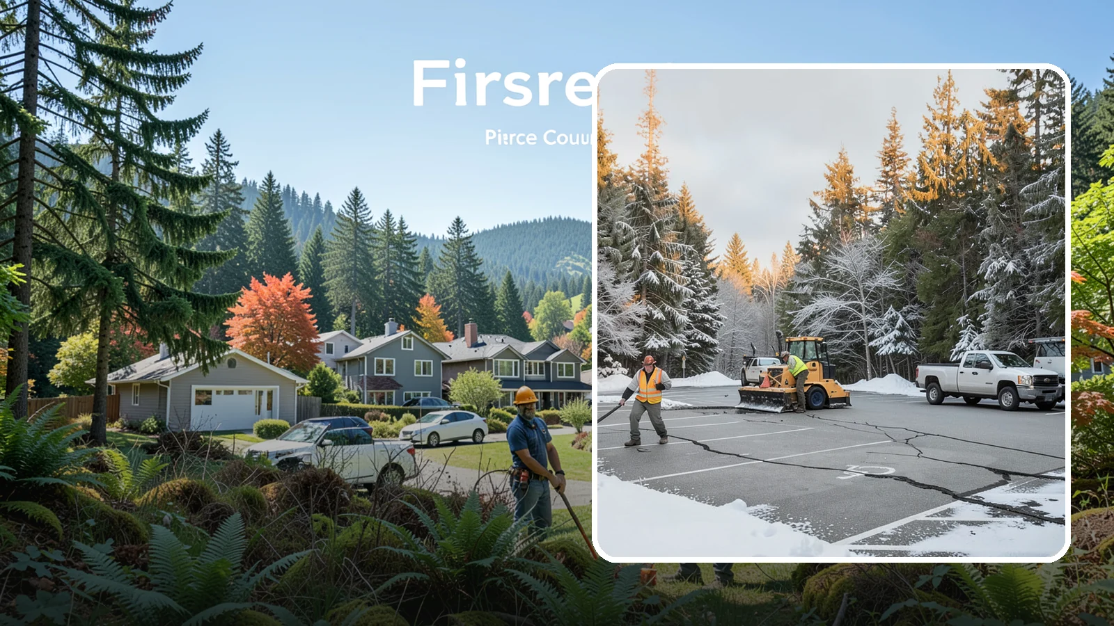 Parking Lot Maintenance in Fircrest, Pierce County, WA - We provide season-long parking lot upkeep that keeps your surface safe through every Western Washington winter event.