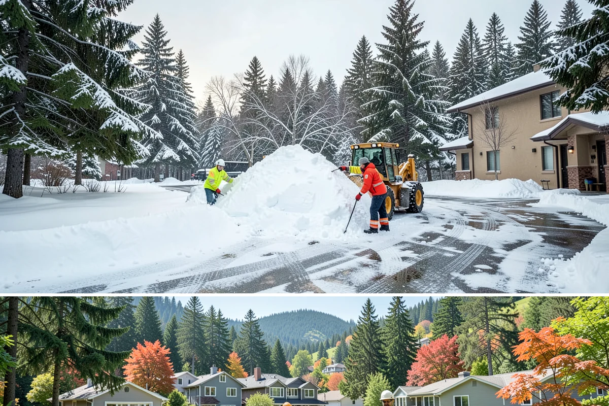 Parking Lot Maintenance in Fircrest, Pierce County, WA - Maintenance agreements run the full season, typically November through March.