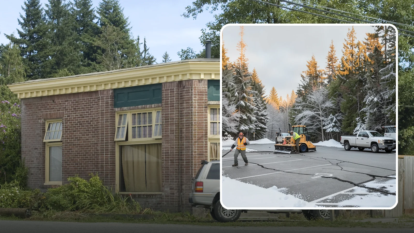 Parking Lot Maintenance in Hamilton, Skagit County, WA - We provide season-long parking lot upkeep that keeps your surface safe through every Western Washington winter event.