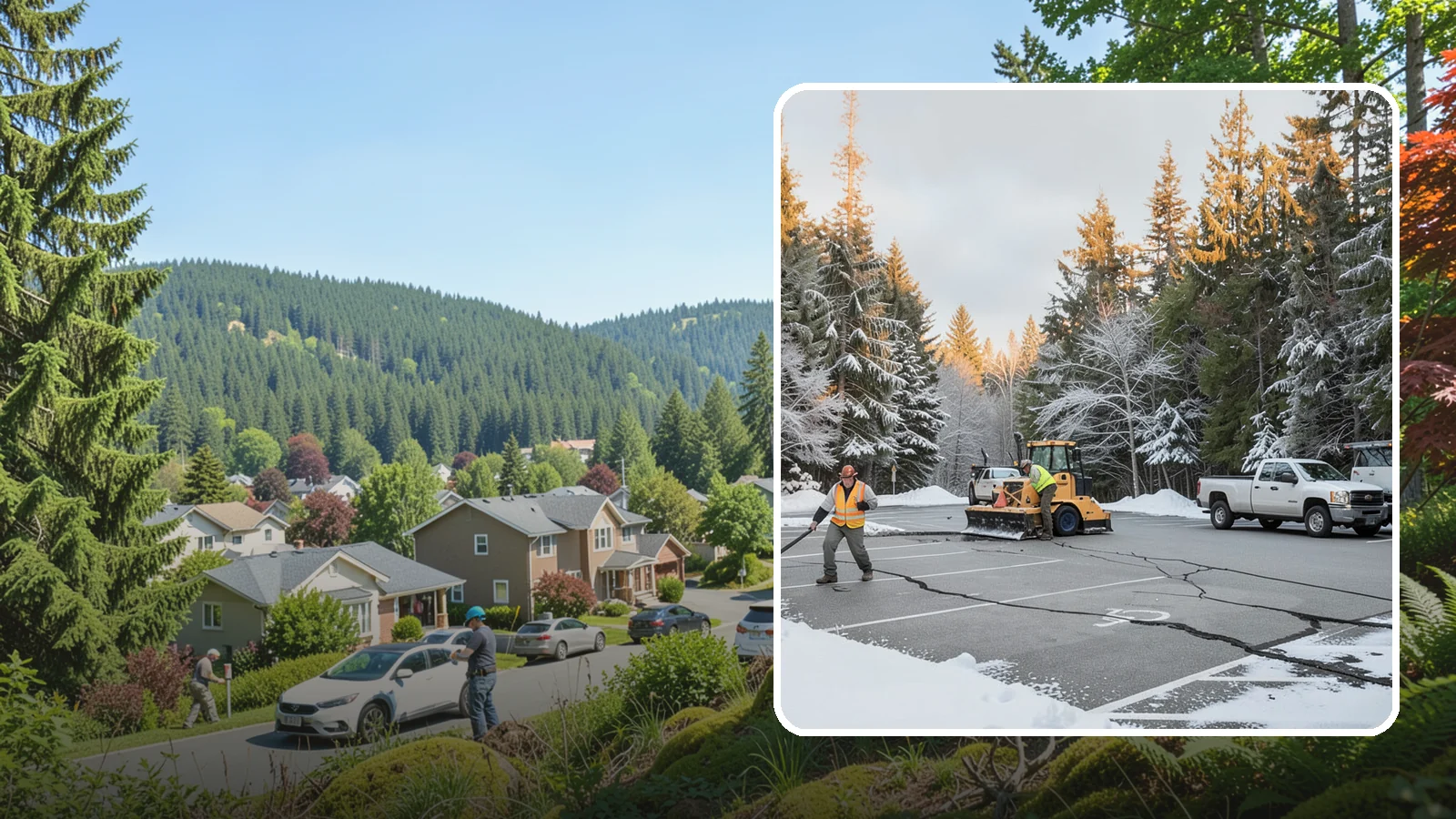 Parking Lot Maintenance in Index, Snohomish County, WA - We provide season-long parking lot upkeep that keeps your surface safe through every Western Washington winter event.