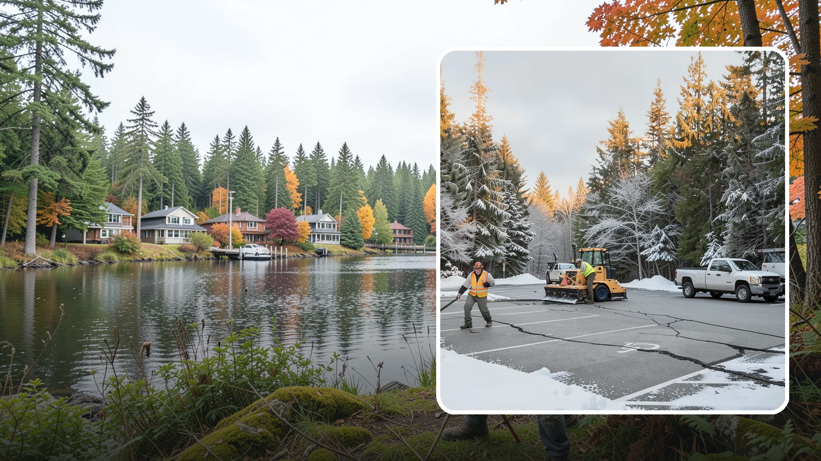 Parking Lot Maintenance in La Conner, Skagit County, WA - We provide season-long parking lot upkeep that keeps your surface safe through every Western Washington winter event.