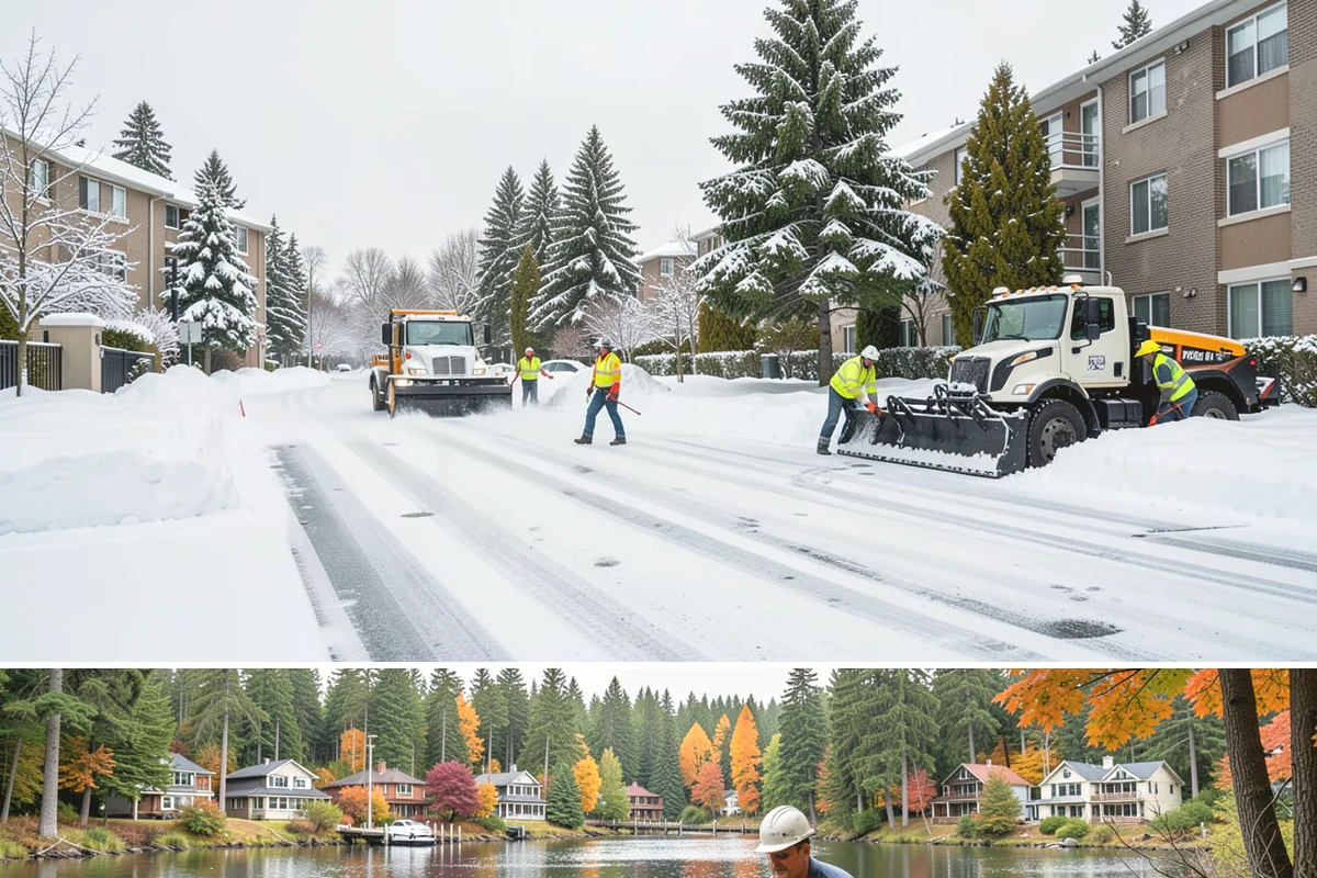 Parking Lot Maintenance in La Conner, Skagit County, WA - Maintenance agreements run the full season, typically November through March.