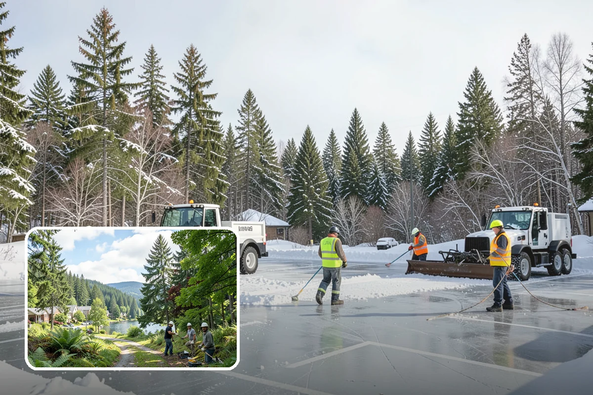 Parking Lot Maintenance in Lake Forest Park, King County, WA - One plan covering all winter services
