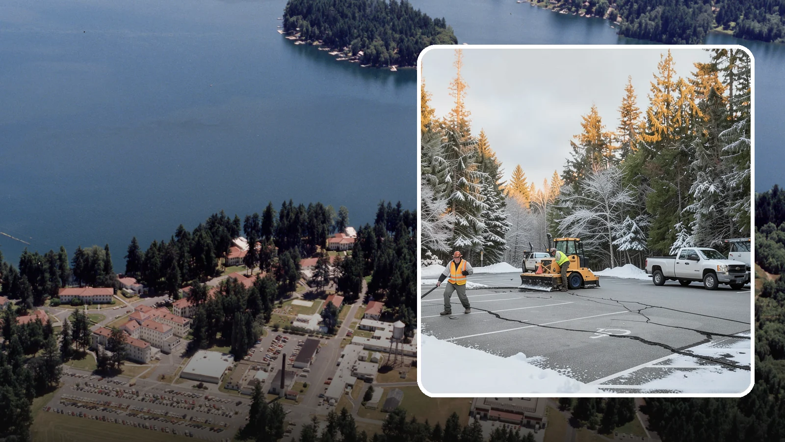 Parking Lot Maintenance in Lakewood, Pierce County, WA - We provide season-long parking lot upkeep that keeps your surface safe through every Western Washington winter event.