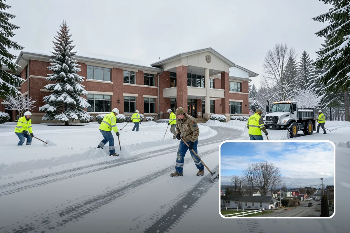 Parking Lot Maintenance in Langley, Island County, WA - One plan covering all winter services