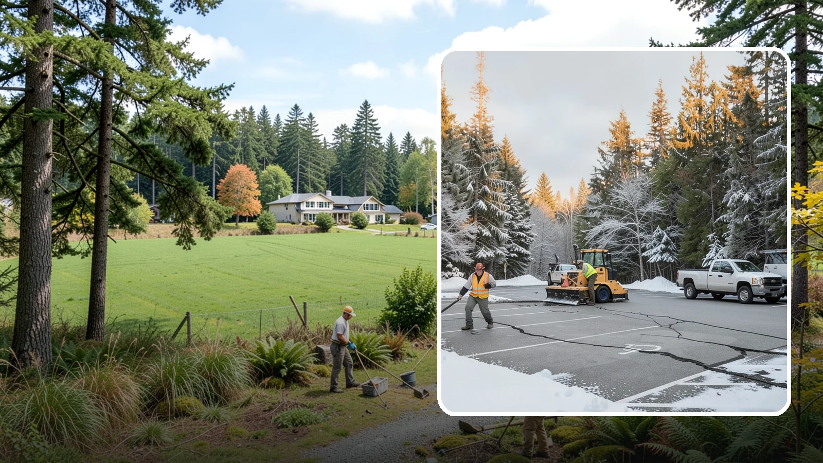 Parking Lot Maintenance in Lyman, Skagit County, WA - We provide season-long parking lot upkeep that keeps your surface safe through every Western Washington winter event.
