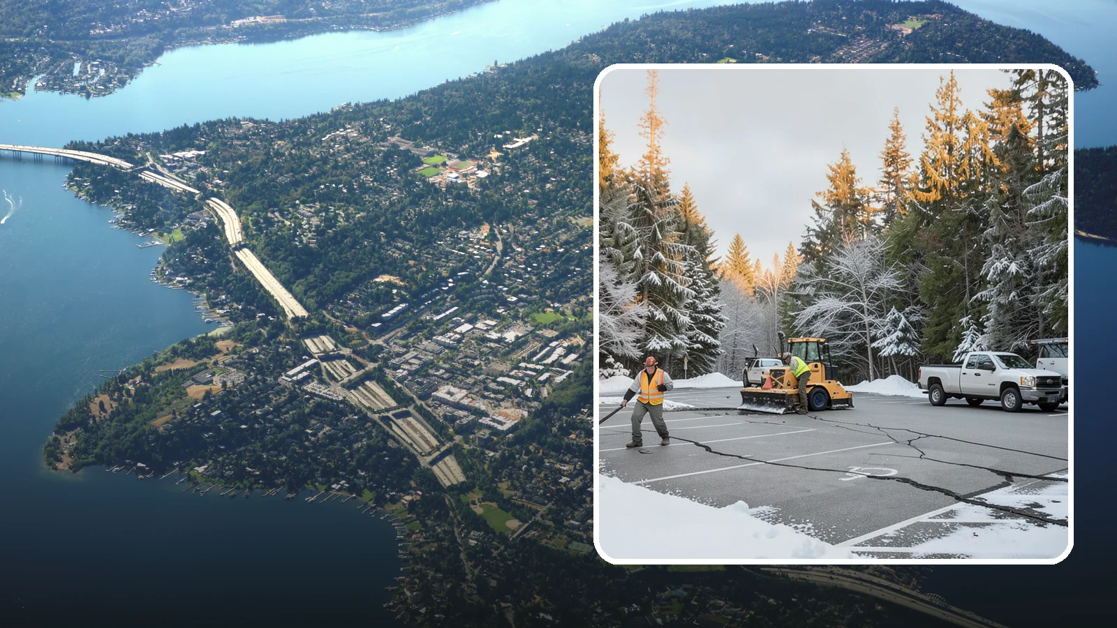 Parking Lot Maintenance in Mercer Island, King County, WA - We provide season-long parking lot upkeep that keeps your surface safe through every Western Washington winter event.