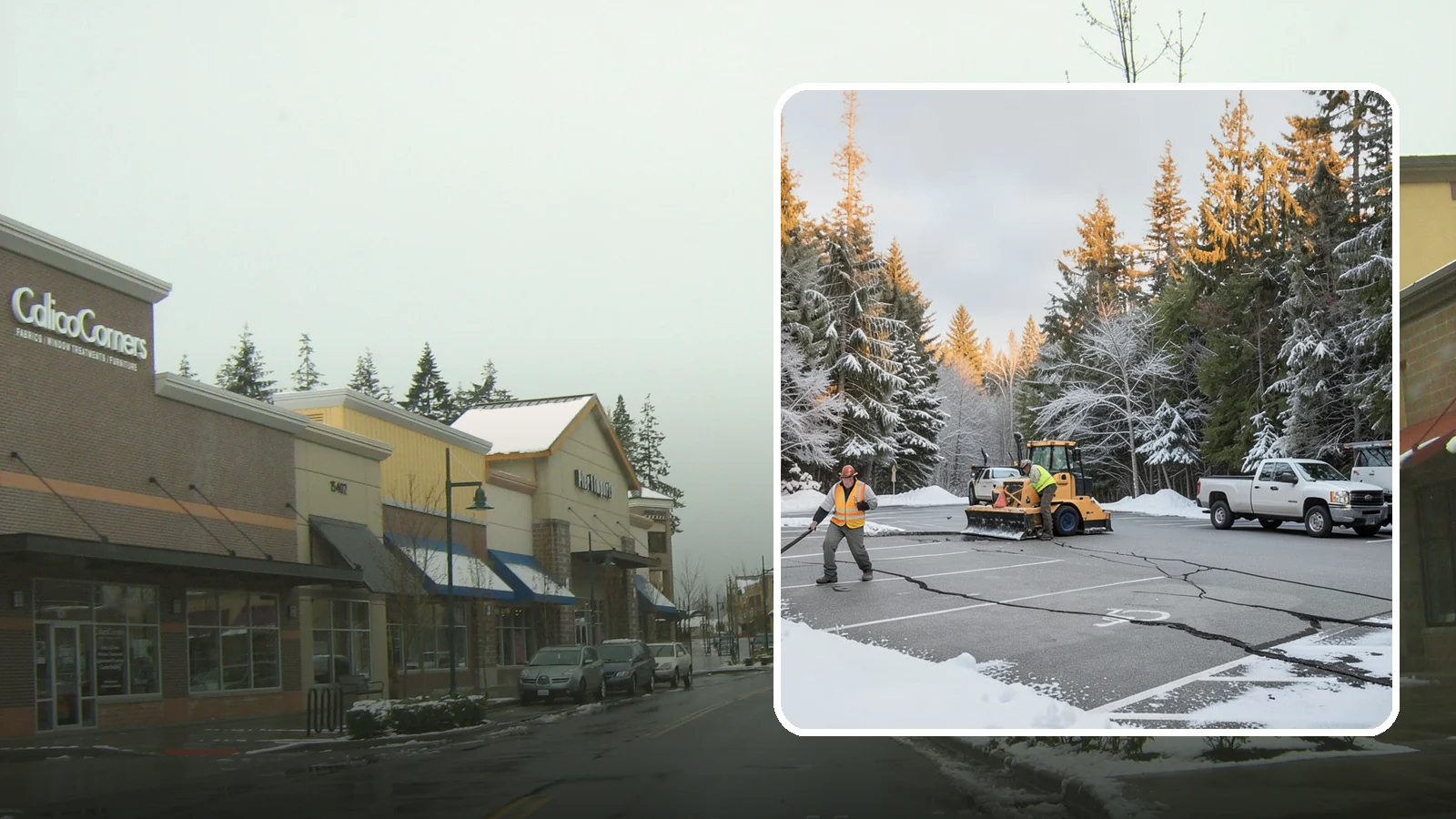 Parking Lot Maintenance in Mill Creek, Snohomish County, WA - We provide season-long parking lot upkeep that keeps your surface safe through every Western Washington winter event.