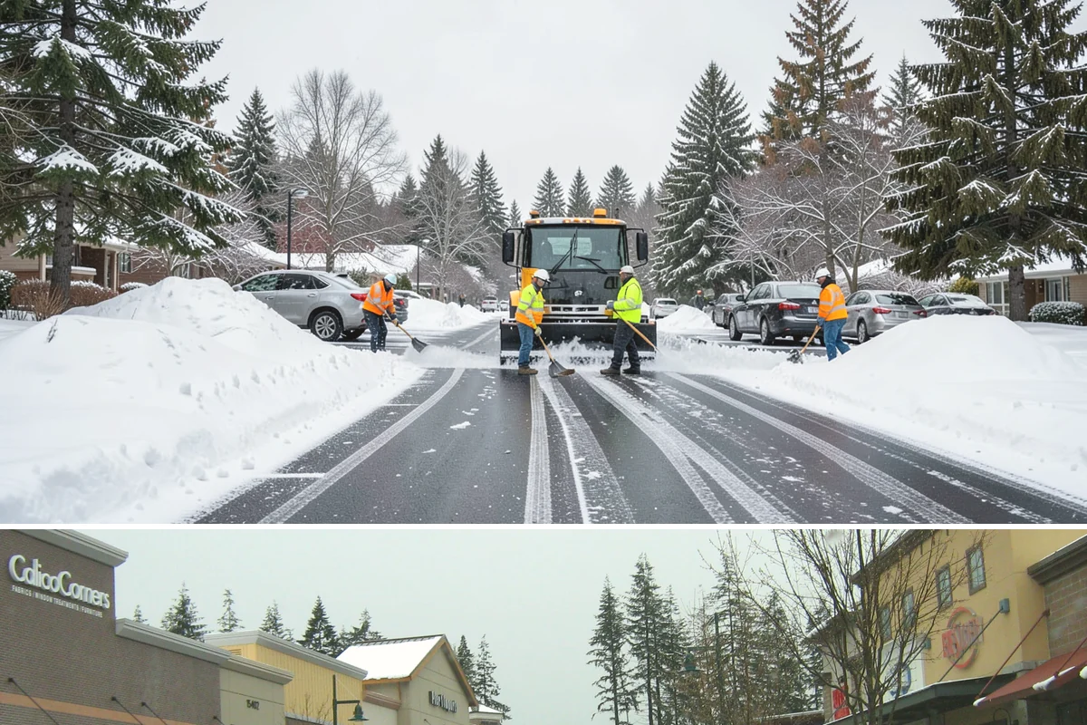 Parking Lot Maintenance in Mill Creek, Snohomish County, WA - Maintenance agreements run the full season, typically November through March.