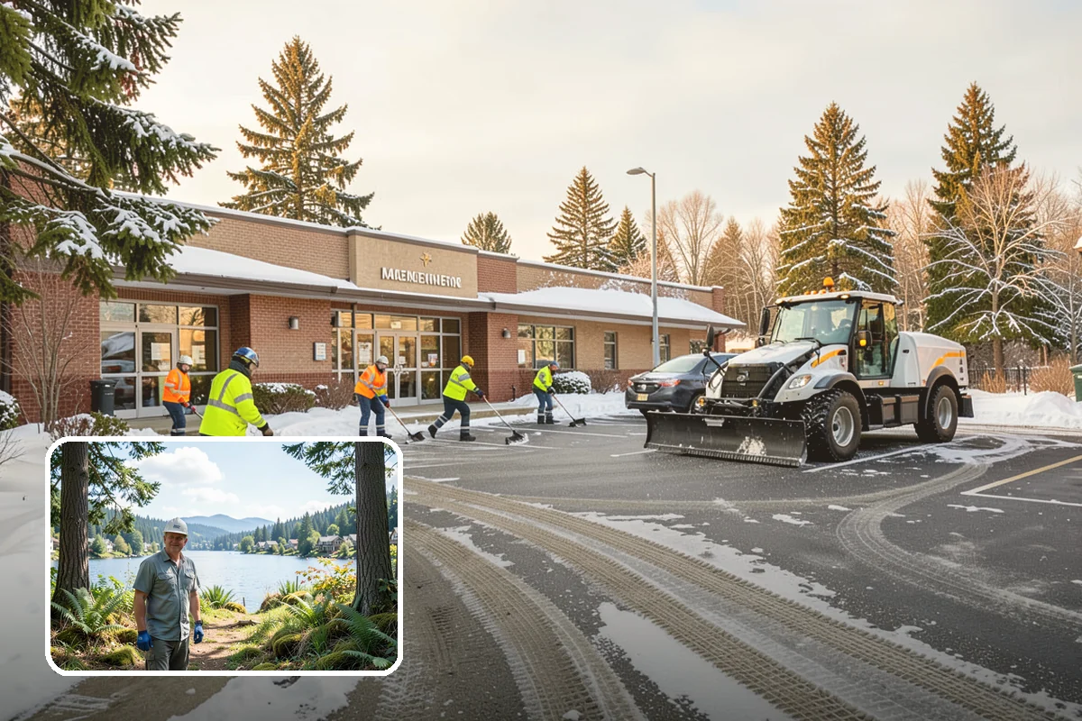 Parking Lot Maintenance in Milton, King County, WA - One plan covering all winter services