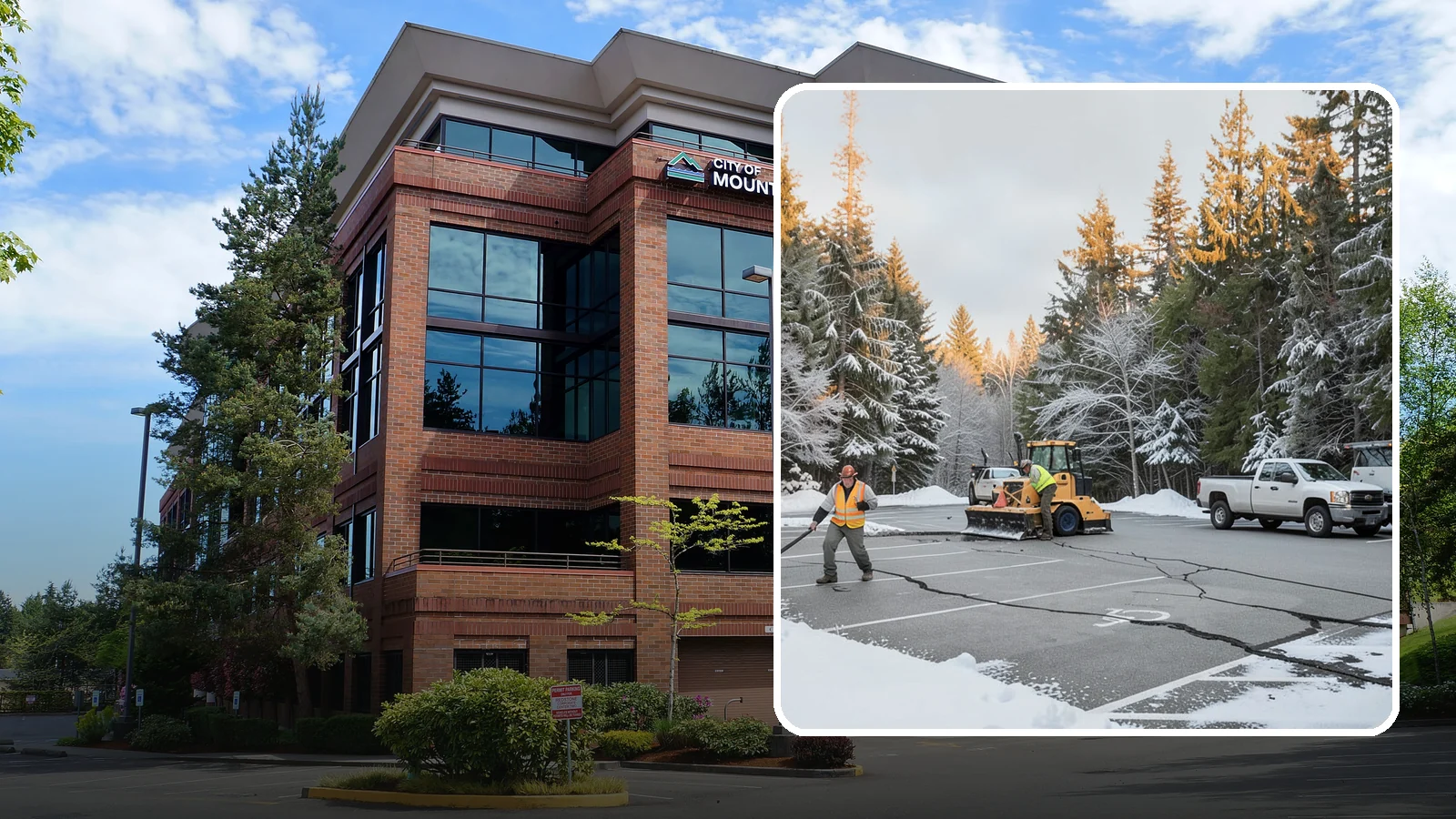 Parking Lot Maintenance in Mountlake Terrace, Snohomish County, WA - We provide season-long parking lot upkeep that keeps your surface safe through every Western Washington winter event.