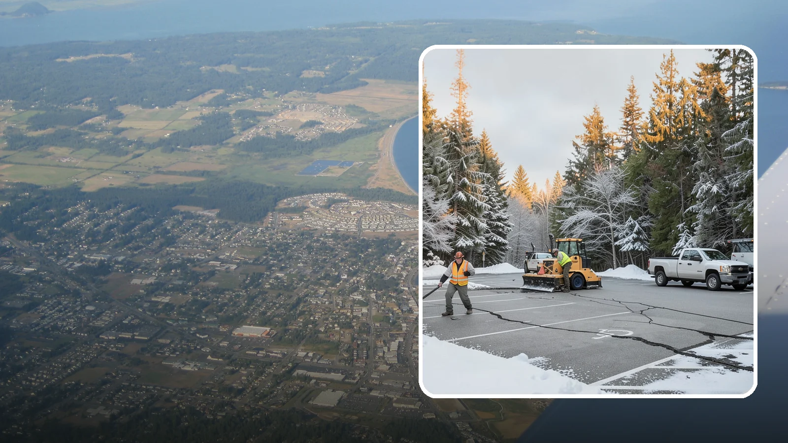 Parking Lot Maintenance in Oak Harbor, Island County, WA - We provide season-long parking lot upkeep that keeps your surface safe through every Western Washington winter event.