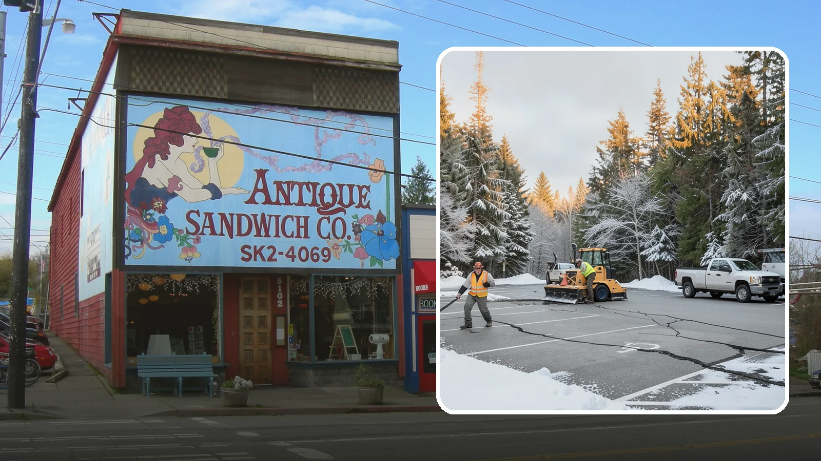 Parking Lot Maintenance in Ruston, Pierce County, WA - We provide season-long parking lot upkeep that keeps your surface safe through every Western Washington winter event.