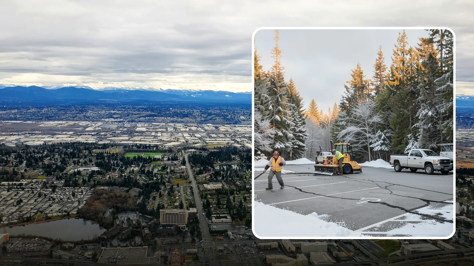 Parking Lot Maintenance in SeaTac, King County, WA - We provide season-long parking lot upkeep that keeps your surface safe through every Western Washington winter event.
