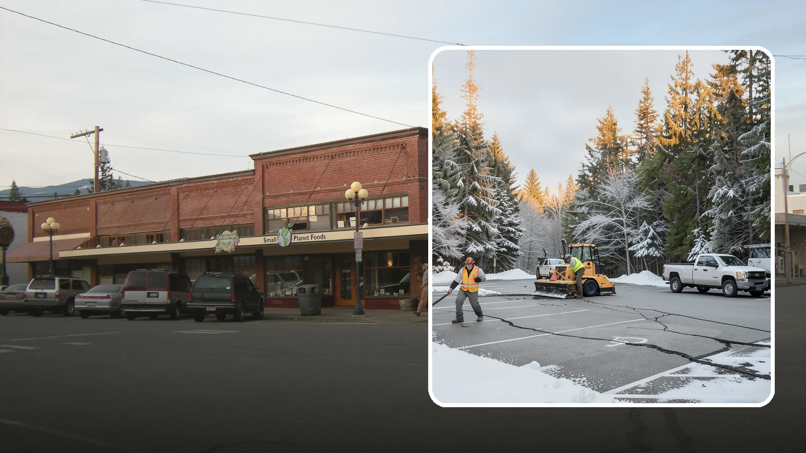 Parking Lot Maintenance in Sedro-Woolley, Skagit County, WA - We provide season-long parking lot upkeep that keeps your surface safe through every Western Washington winter event.