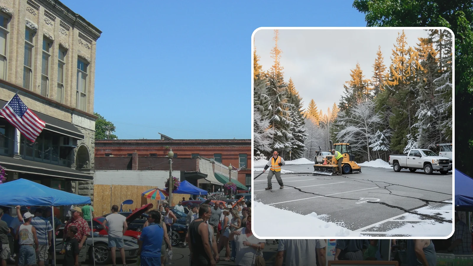 Parking Lot Maintenance in Snohomish, Snohomish County, WA - We provide season-long parking lot upkeep that keeps your surface safe through every Western Washington winter event.
