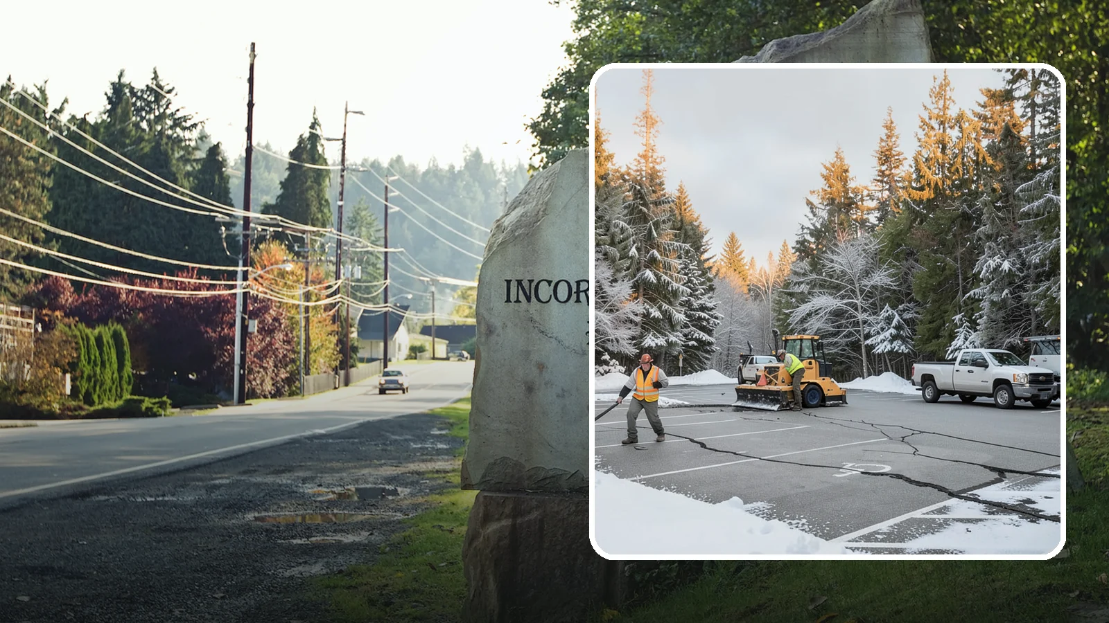 Parking Lot Maintenance in Wilkeson, Pierce County, WA - We provide season-long parking lot upkeep that keeps your surface safe through every Western Washington winter event.