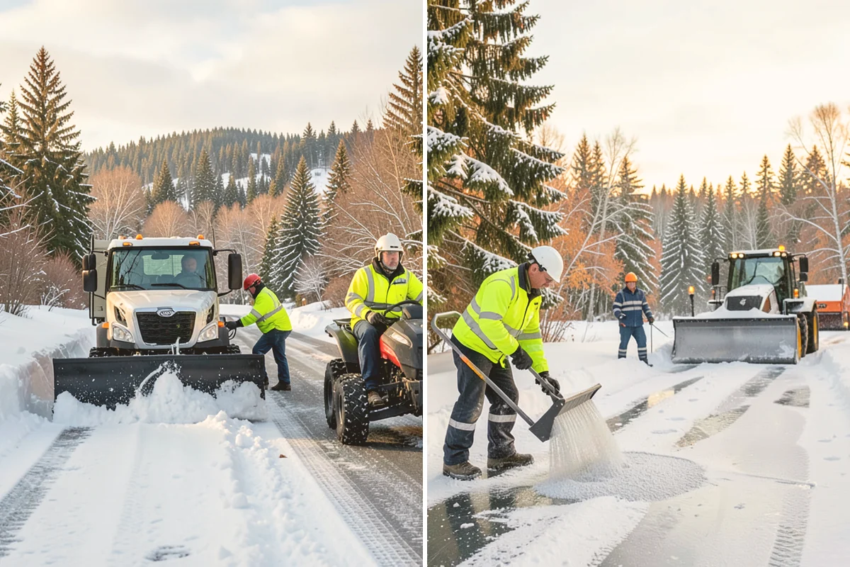 Parking Lot Plowing in Algona, King County, WA - We map your lot and set snow-stacking corners during a pre-season site walk