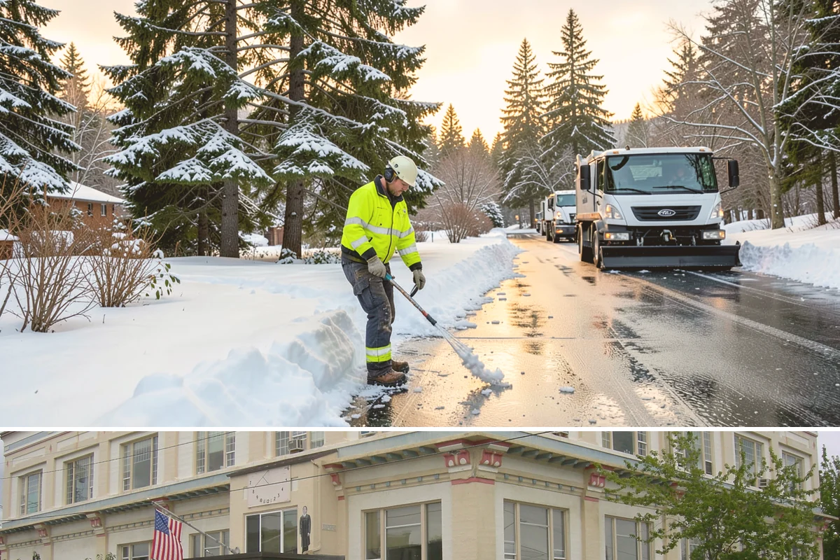 Parking Lot Plowing in Anacortes, Skagit County, WA - Book plowing before the November-through-February window when lowland Arctic outbreaks are most likely.